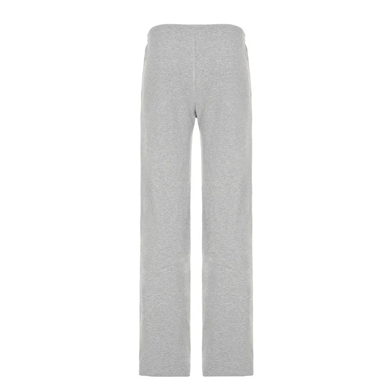 Fashion Drawstring High Waist Trousers Set Lace Up Flared Sleeve V Neck Twist Tops Plush Loose Pants Suit