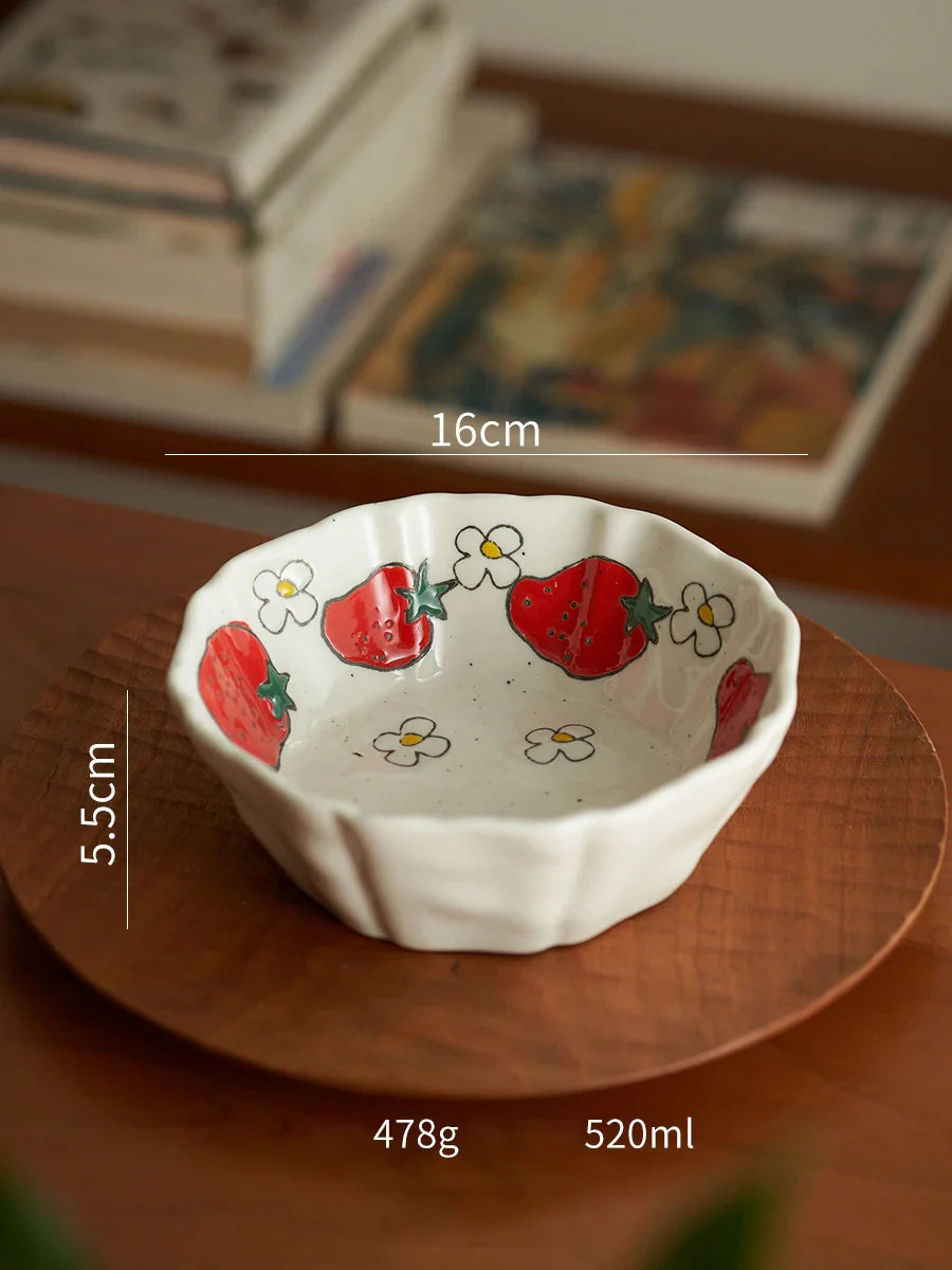 Hand-painted Fruit Pattern Ceramic Plate