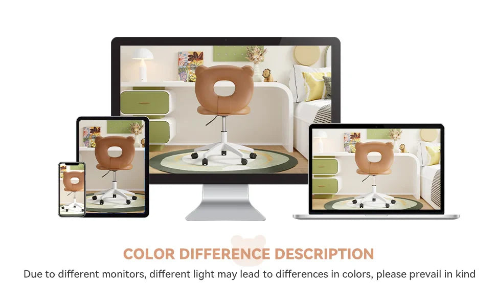 Little Bear Office Chair Female Male Dormitory Backrest Chair Pink Cute Bedroom Living Room Chairs Learning Chair Furniture Home