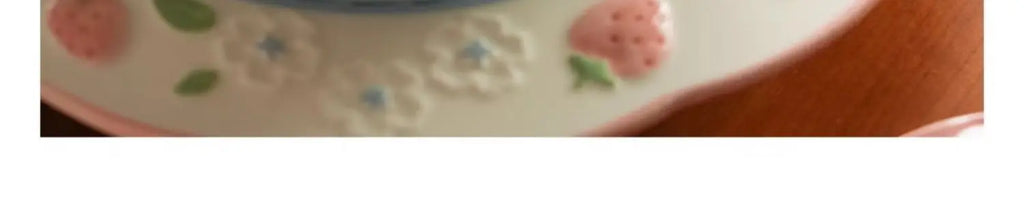 Cute Strawberry Ceramic Porcelain Tableware