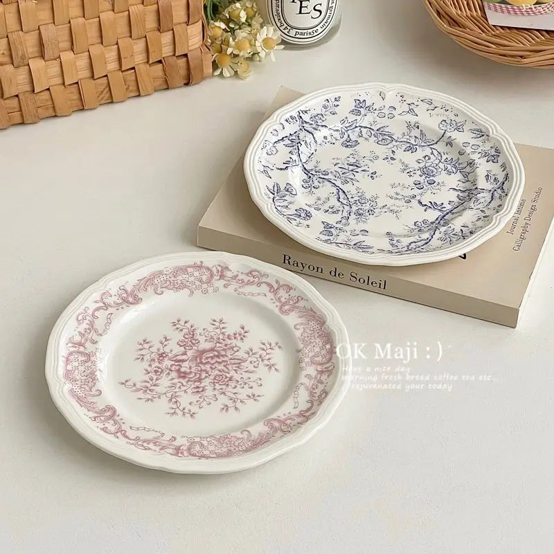 French Flat High-grade Saucer Ceramic Plate