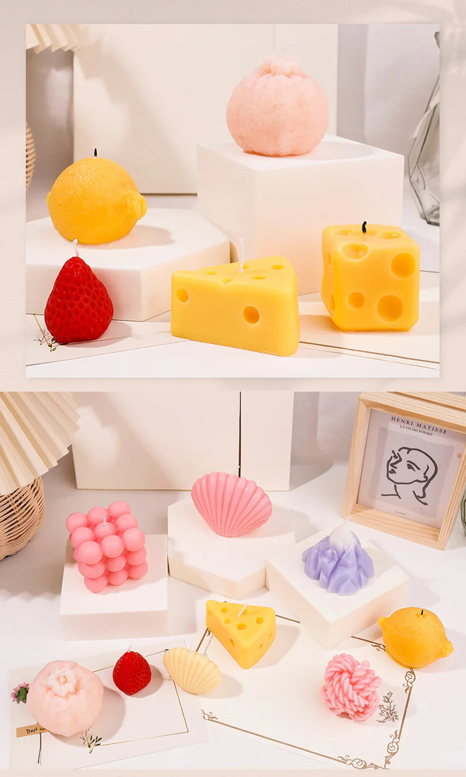 Smokeless Aesthetic Candle Scented Candles Decoration