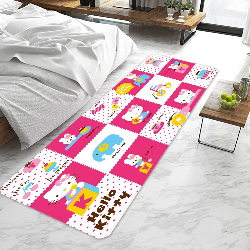 Cute Hello Kittys Door Mat Entrance Doormat Non-slip Washable Kitchen Carpet Living Room Hallway Rugs Door Mats Bathroom Bath