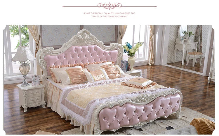 Pink Bedroom Suite Sets Home Luxury Bedroom Furniture -  European Lit Princess Bed