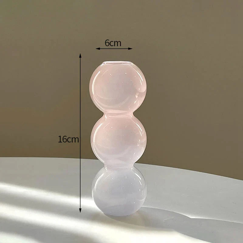 Glass Bubble Vases Hydroponic Flower Vase Creative Spherical Flower Vases Stained Bubble Glass Vase Home Office Decor