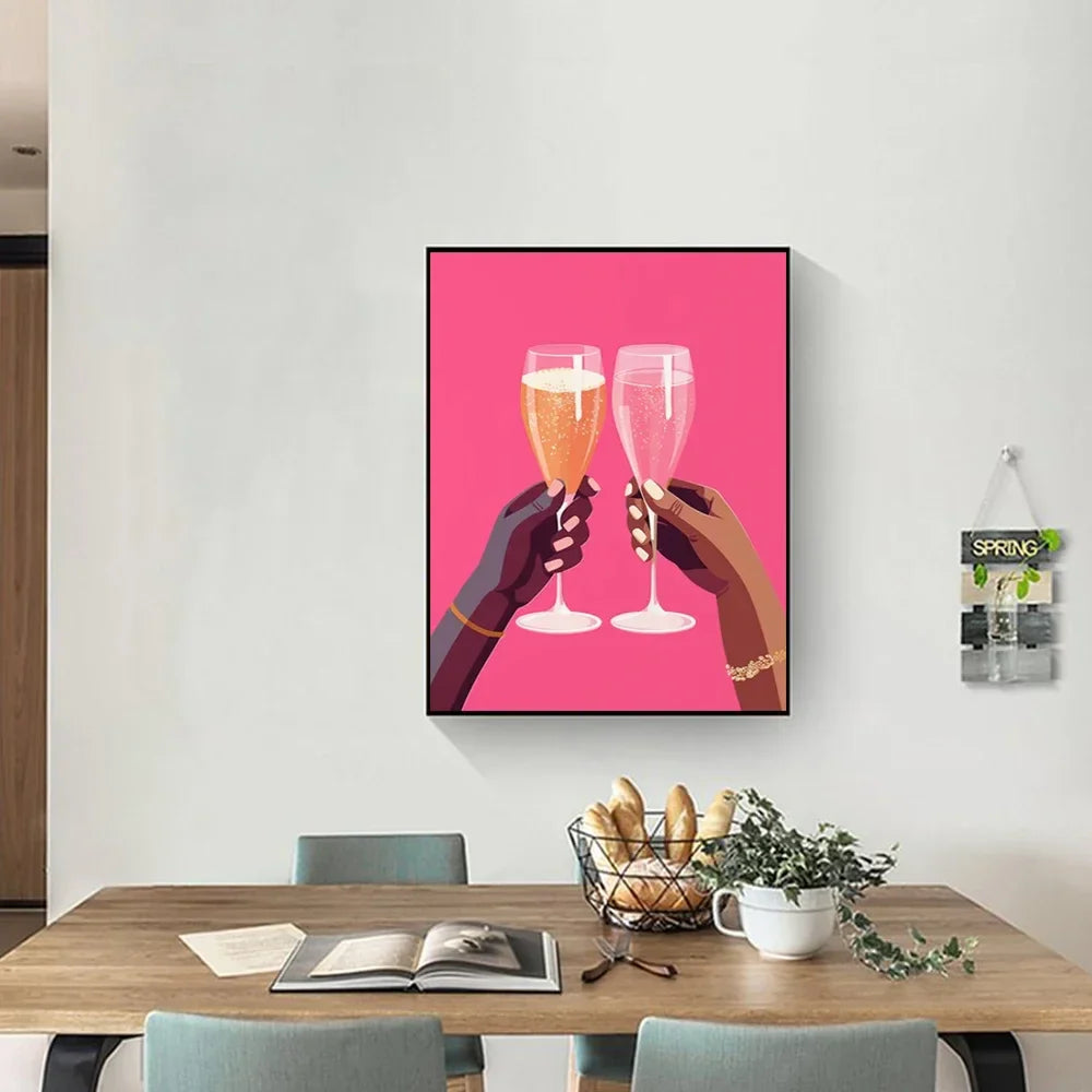 Modern Simple Wall Art Pink Fashion Women Sexy Legs HD Canvas Print Poster Home Living Room Bedroom Decoration