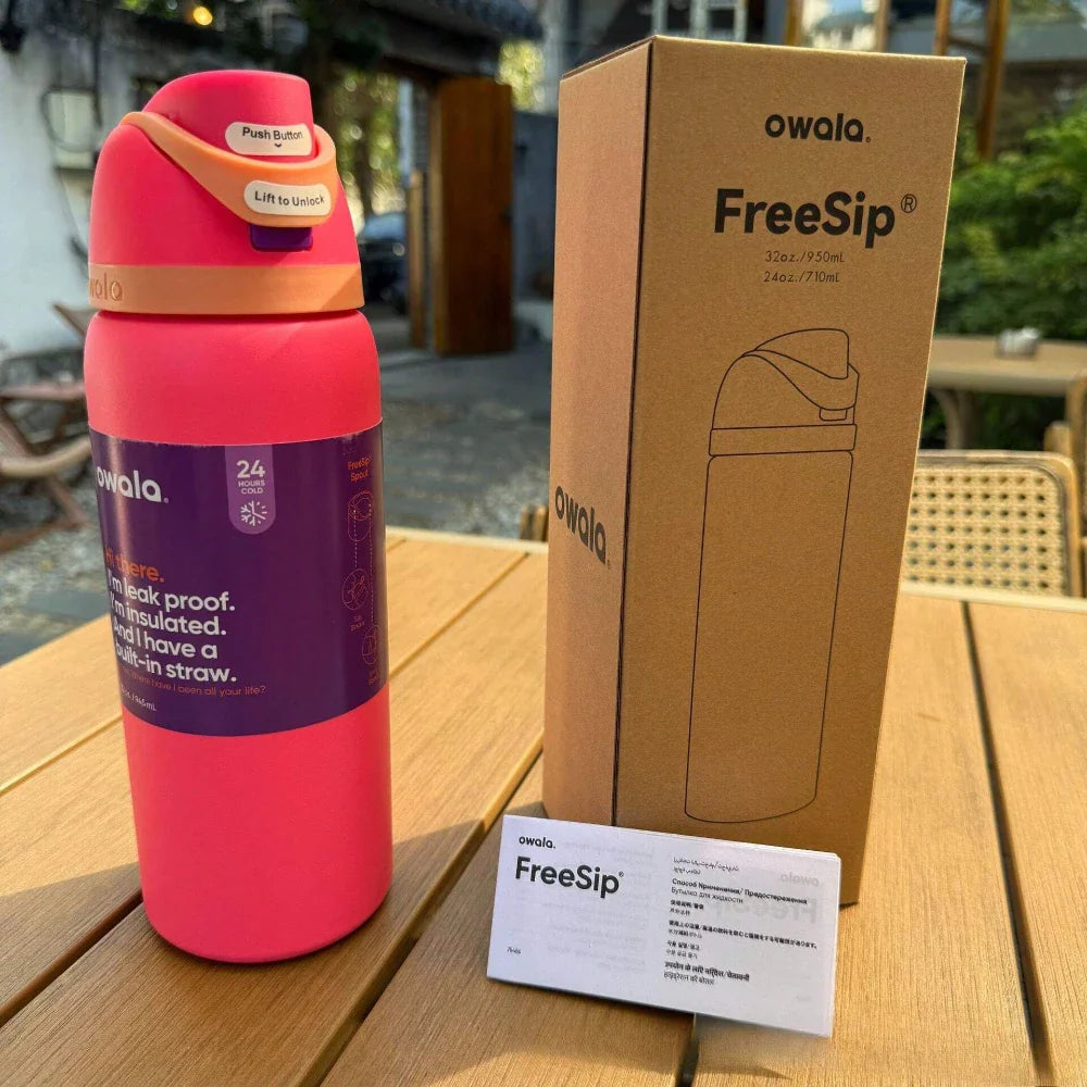 Insulated Stainless Steel  Cup Water Bottle with Straw, BPA-Free Sports Water Bottle, Great for Travel 32 Oz