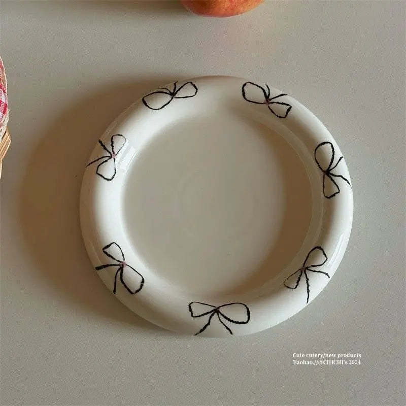 White Butterfly Bow Dudu Plate