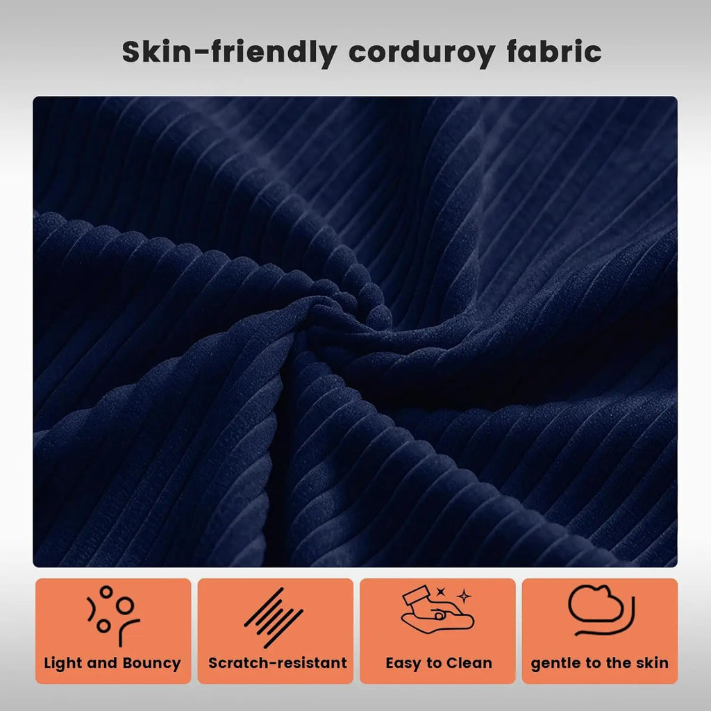 Combination Modular Sofa Living Room Folding Sofa Bed Convertable Corduroy Couch Floor Sleeper 4-in-1 Comfy Foldable Lazy