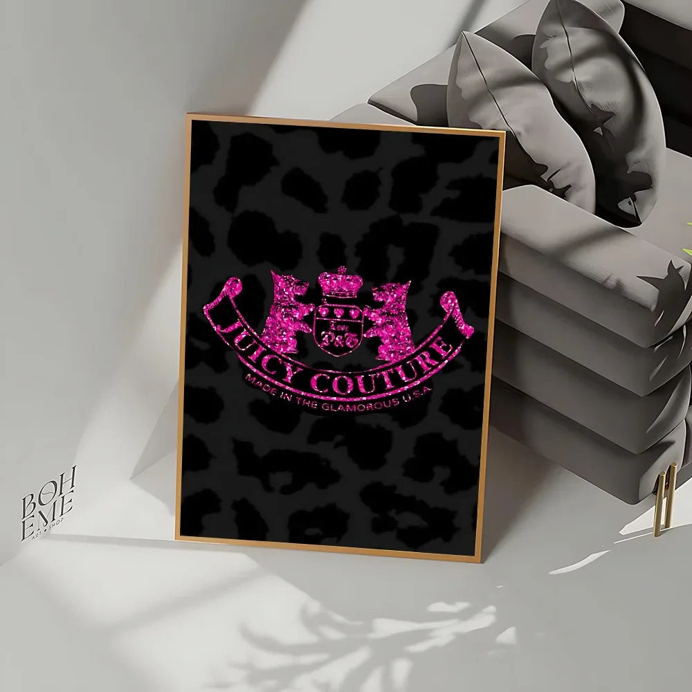 Juicy C-Couture Poster No Framed Poster Kraft Club Bar Paper Vintage Poster Wall Art Painting Bedroom Study Stickers