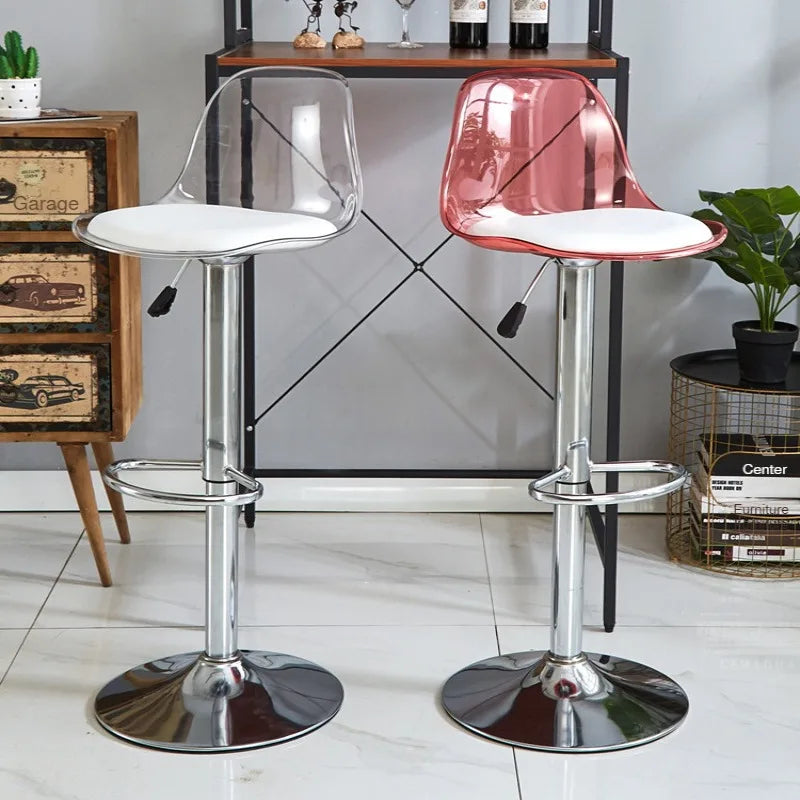 Home Dining Chair Front Desk Footstool Adjustable Lift Backrest Chair with High Stool