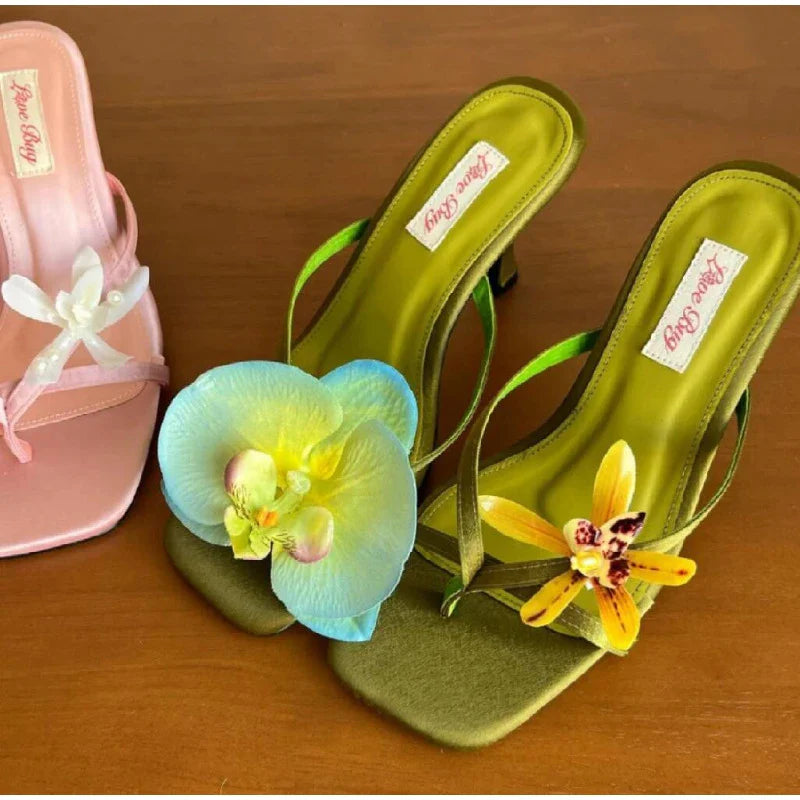 Summer Exquisite Butterfly Magnolia Flowers Holiday Casual Style Sandal