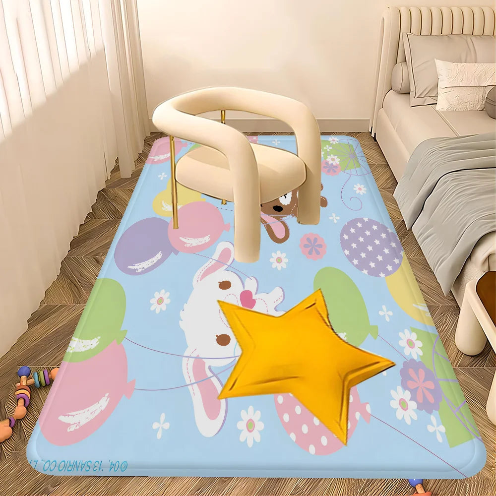 Sugarbunnies Anime Kawaii Entrance Door Mat Washable Non-Slip Living Room Sofa Chairs Area Mat Kitchen Welcome Doormat