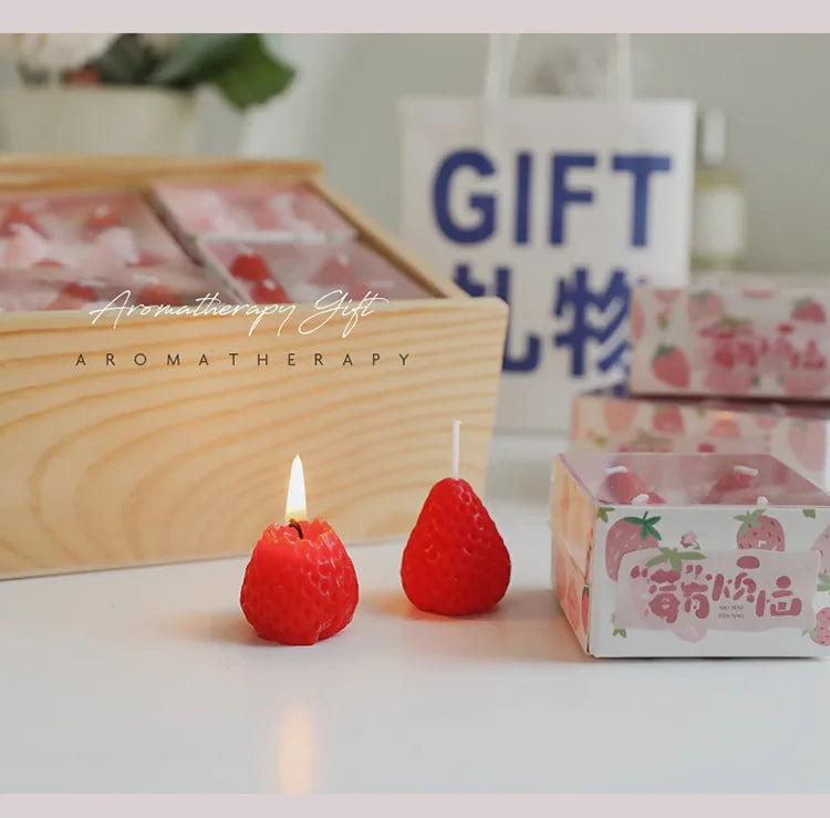 Mini Strawberry Scented Aromatherapy Candles