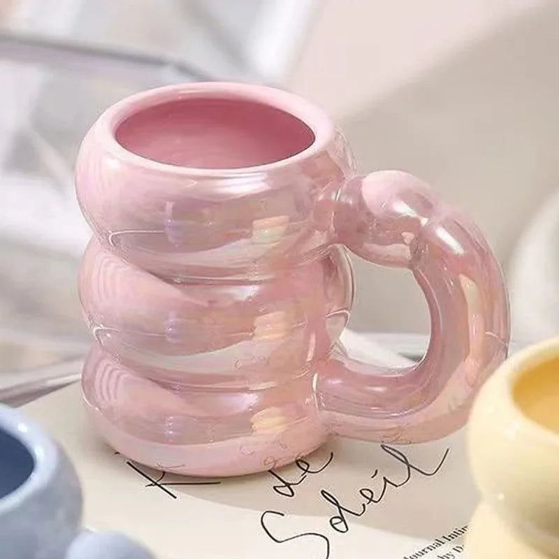 Ceramic Chubby Cute Cloud Mugs Kitchen Drinkware
