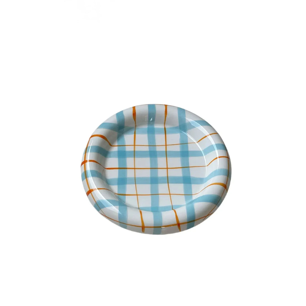 Cream Luxury Plate Dish Food Grade Ceramic Tableware