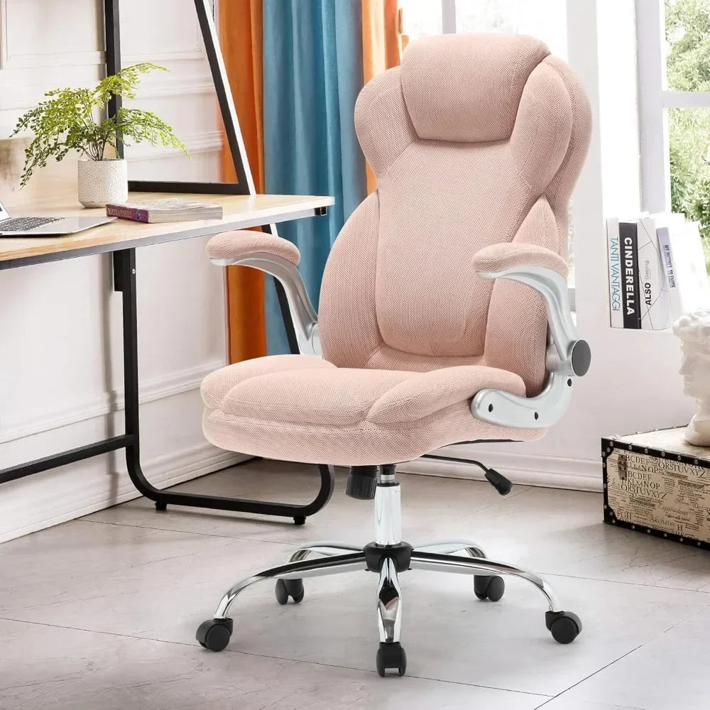 Executive Big and Tall Fabric Office Chair Duty Executive Desk Chair with Extra Wide Seat, High Back Ergonomic Leather Computer Chair