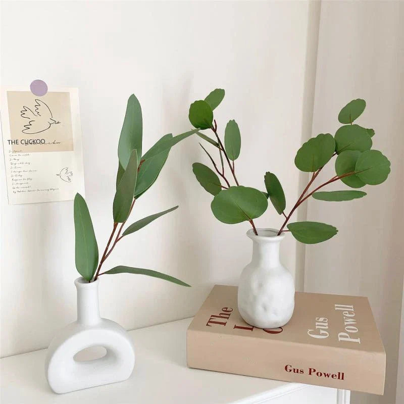 Ceramic Vase White Flower Pot Nordic Decorative Vase Dry Flower Vases for Home