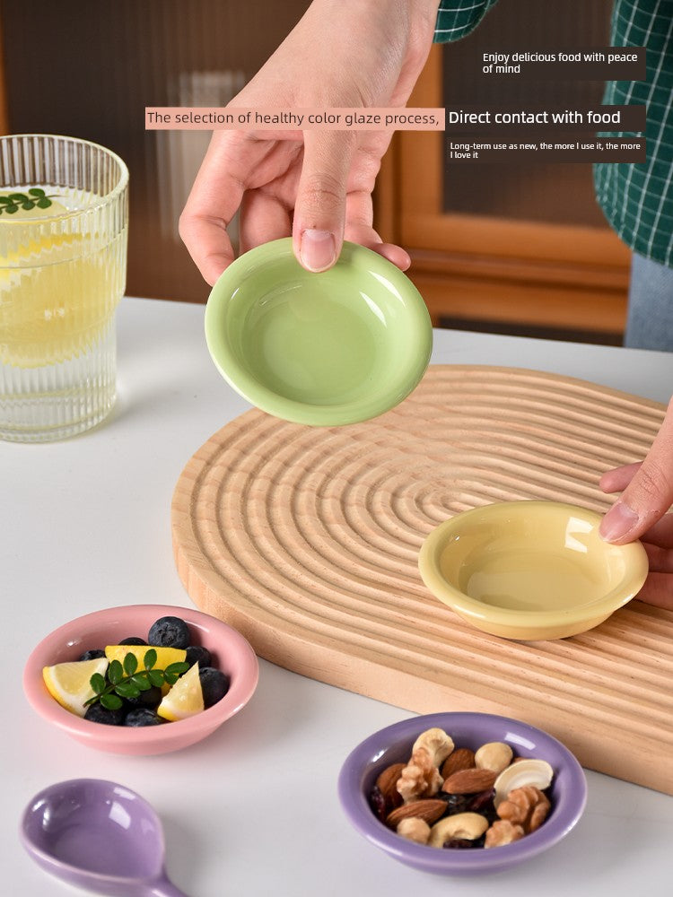 Gentle Lighting Dining Cream Style Ceramic Small Plate