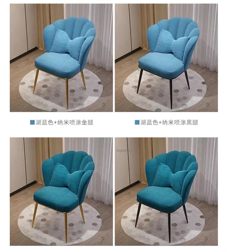 Minimalist Backrest Chair Makeup Stool Vanity Cute Light Luxury Dressing Table Modern Furniture