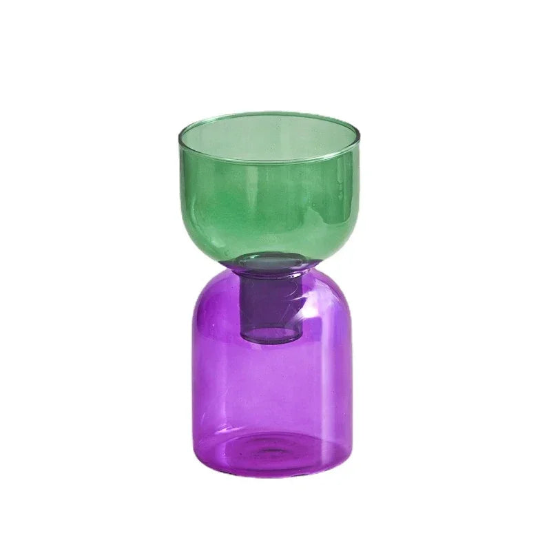 Set Mini Vases Terrarium Hydroponic Plant Pot Glass Vase