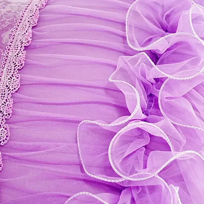 Pink Jacquard Satin Bedspread Bedding Set Luxury Princess Wedding Bed Set Lace Ruffle Duvet Cover Bed Skirt Pillowcases Cotton