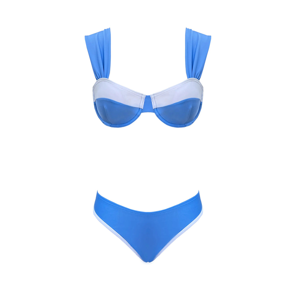 Women 3 Pcs Bikini Set Swimwear Swimsuit A Line Patchwork Skirt Beach Skirt Swimwear Summer Beach Holiday Bathing Suit