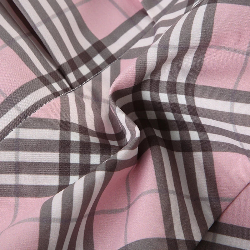 Cute  Preppy Style Chic Plaid Skirt - Buttons Cute Pleated Bottoms for Women Fashion Kawaii Mini Skirts