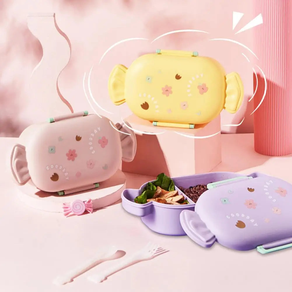 Bento Lunch Box for Kids Kawaii Cartoon Students Sandwich Snack Food Box Fruit Container Portable Picnic Fresh Box