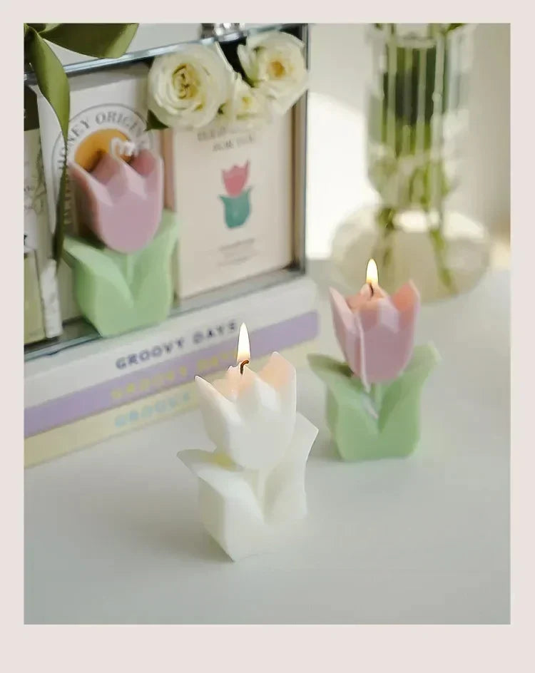 Tulip Aromatherapy Candle Fragrance Flower Shaped Candle Gift
