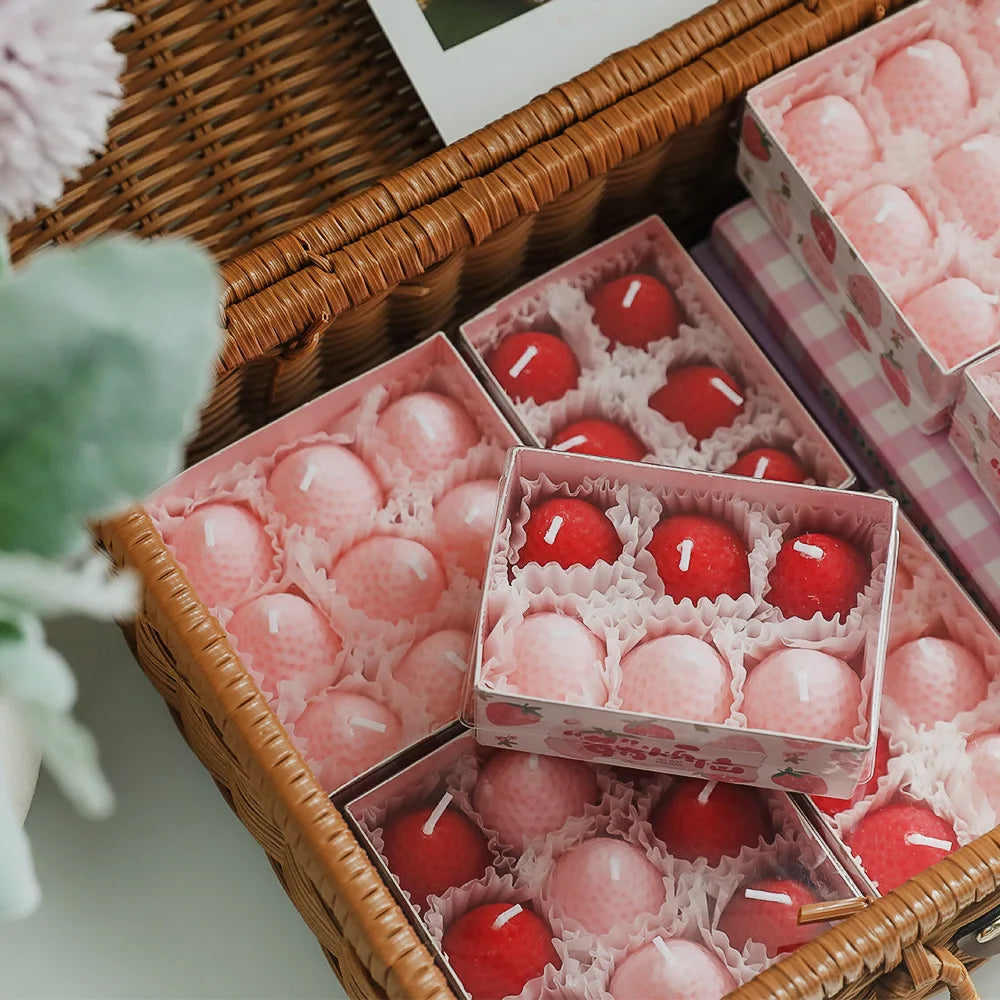 Mini Strawberry Scented Aromatherapy Candles