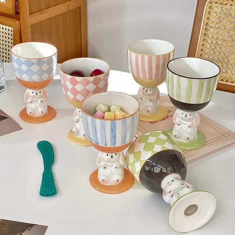 Ceramic Cup 3D Fun Cute Afternoon Tea Ice Cream Dessert Plate
