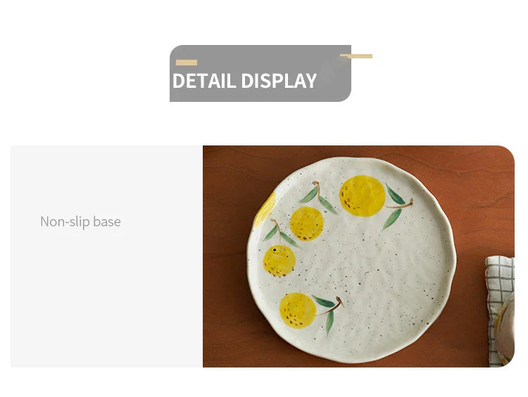 Hand-painted Fruit Pattern Ceramic Plate