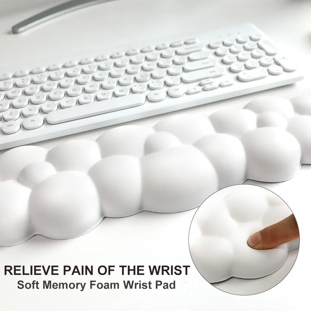Mouse Pad with Wrist Rest Keyboard Cloud Anti-Slip Memory Foam Desktop Office Gamer Mouse Wrist Rest
