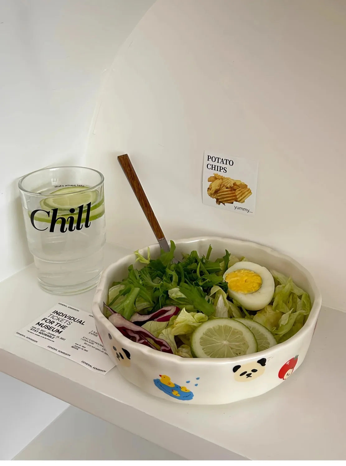 Cute Little Design Matte Hand Pressed Ceramic Deep Plate Cartoon Bowl