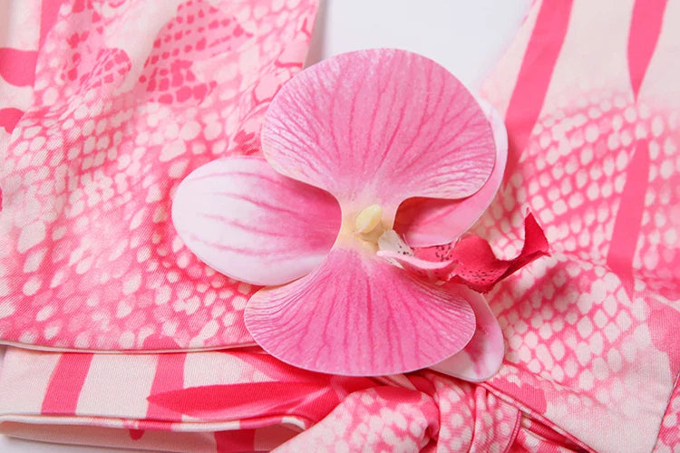 Fashion Patchwork 2 Piece Set Women Pearls Necklace Halter Applique Crop Tops+Skinny Skirt Set