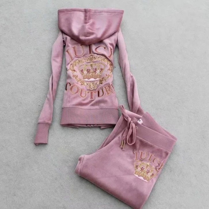 Slimming Casual Velvet Two-Piece Set Yoga Wear