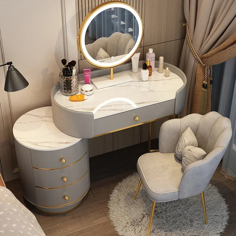 Vanity Table Women Luxury European Big Stool Study Dressing Table Organizer Home Furniture