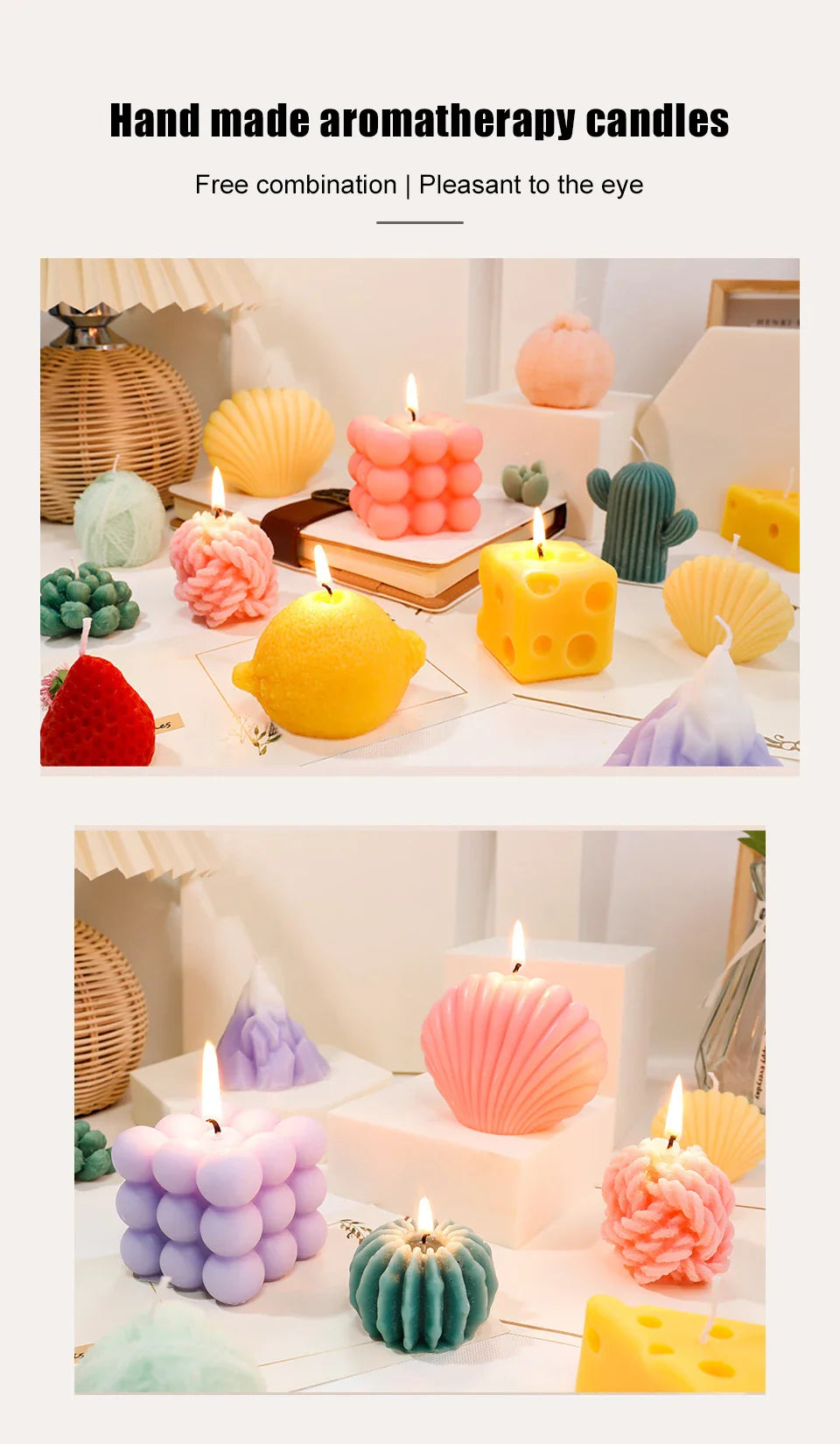 Smokeless Aesthetic Candle Scented Candles Decoration