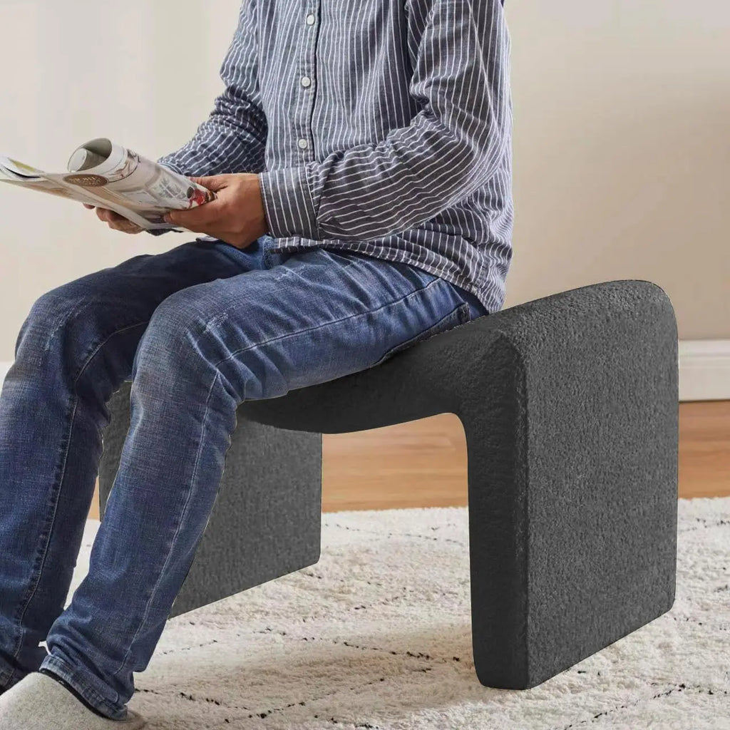 Luxury Small Footstool Ottoman, Multi-Functional Modern Foot Stool, Sofa Footrest Extra Seating for Living Room, Entryway, Hallways