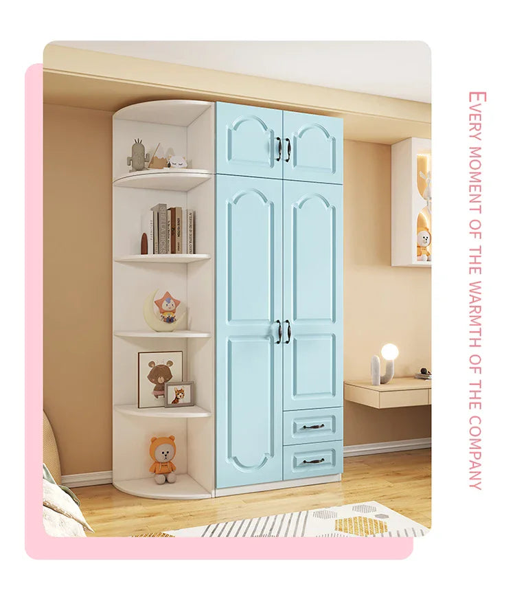 Two Door Wardrobe Clothing Organizer Style Wooden Wardrobe Summer Heavy Duty
