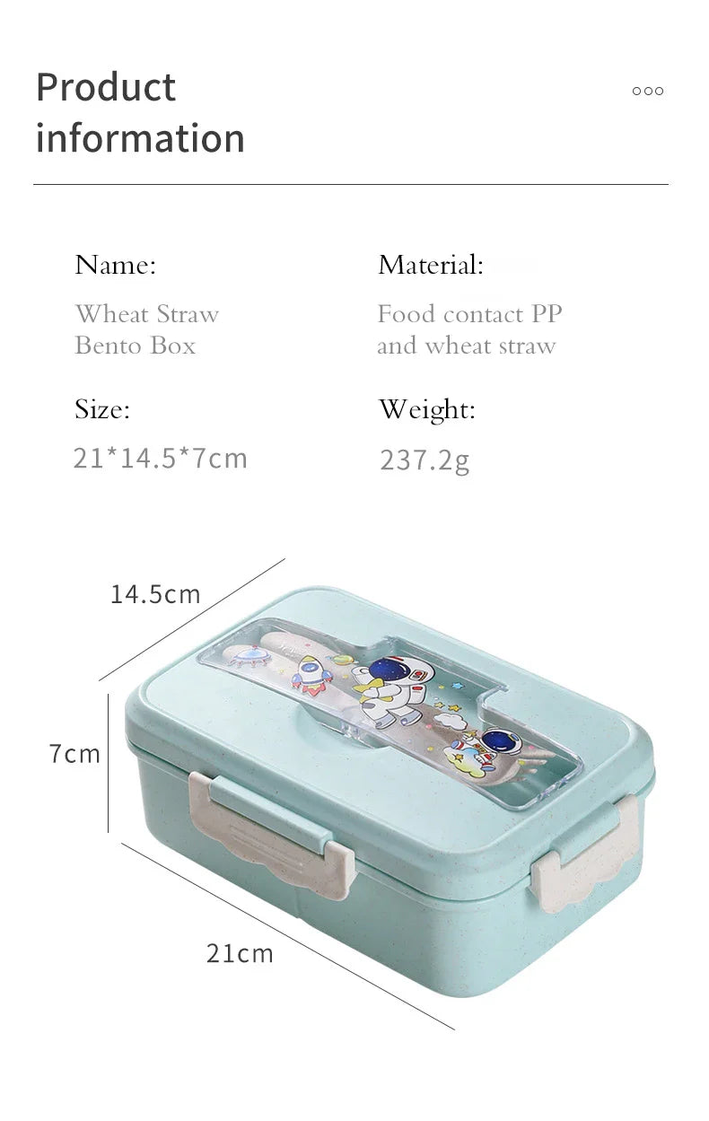 Cute Lunch Box for Kids With Compartments Bento Lunchbox School Child Leakproof
