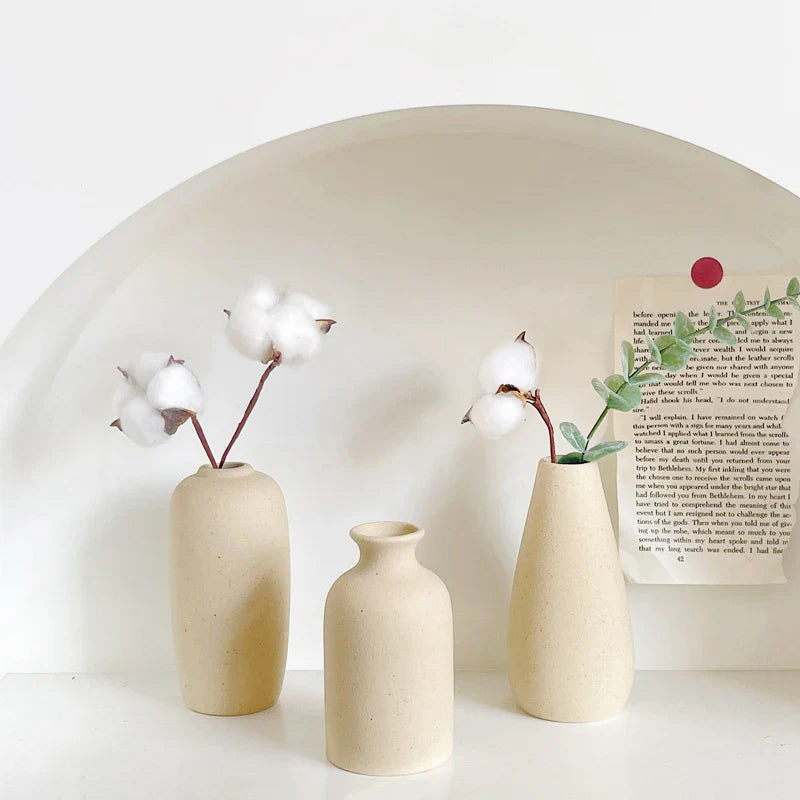 Ceramic Vase White Flower Pot Nordic Decorative Vase Dry Flower Vases for Home