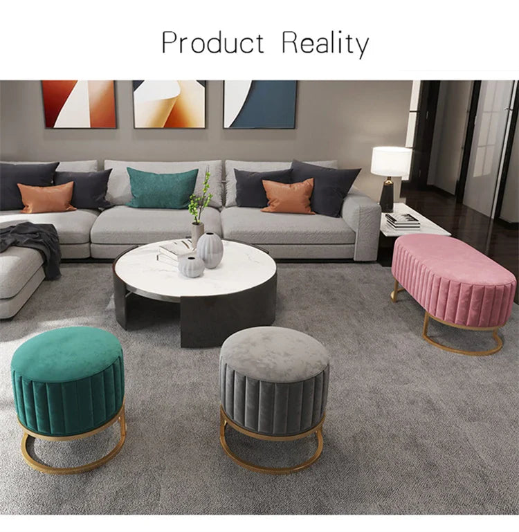 Ottomans Minimalist Shoe Portable Stools Cafe Viila Vanity Stool Home Furniture Portable Stool