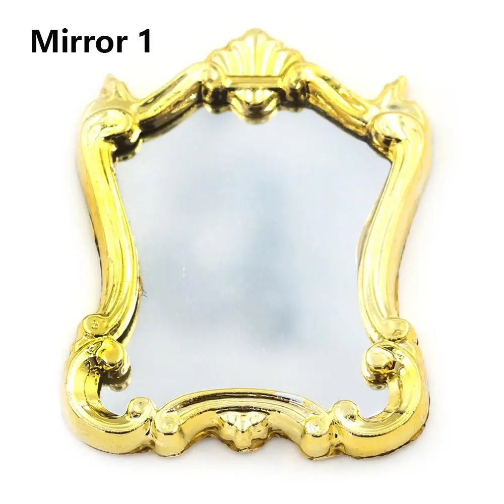 Mini Resin Wall Picture Vintage Framed Photos Miniature Oil Painting Accessories