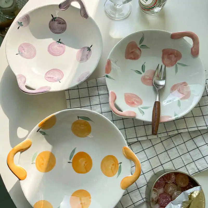 Cute Ceramic Handpaint Pattern Fruit Plate Salad Plate High Quality Plate