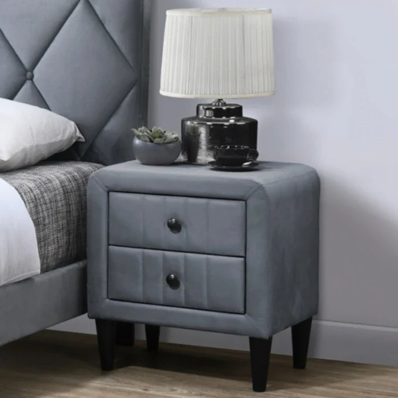 Velvet Gorgeous Bedside Table with Drawers Bedroom Furniture for Bedroom Living Room Lounge