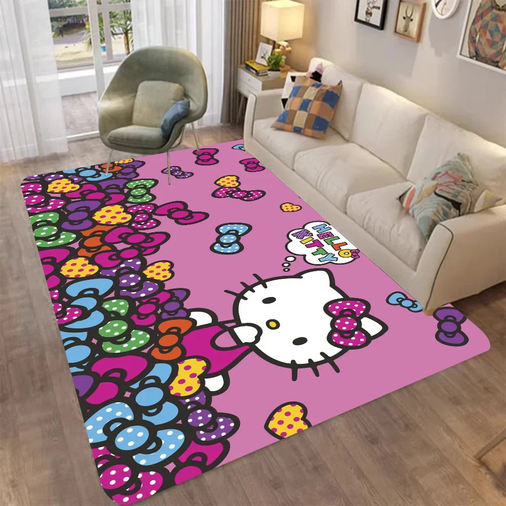 Hello Kitty Floor Style Soft Bedroom Floor Mat Rectangle Anti-slip Home Soft Front Door Indoor Outdoor Mat