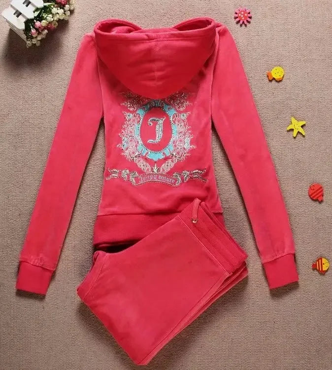 Slimming Casual Velvet Two-Piece Set Yoga Wear