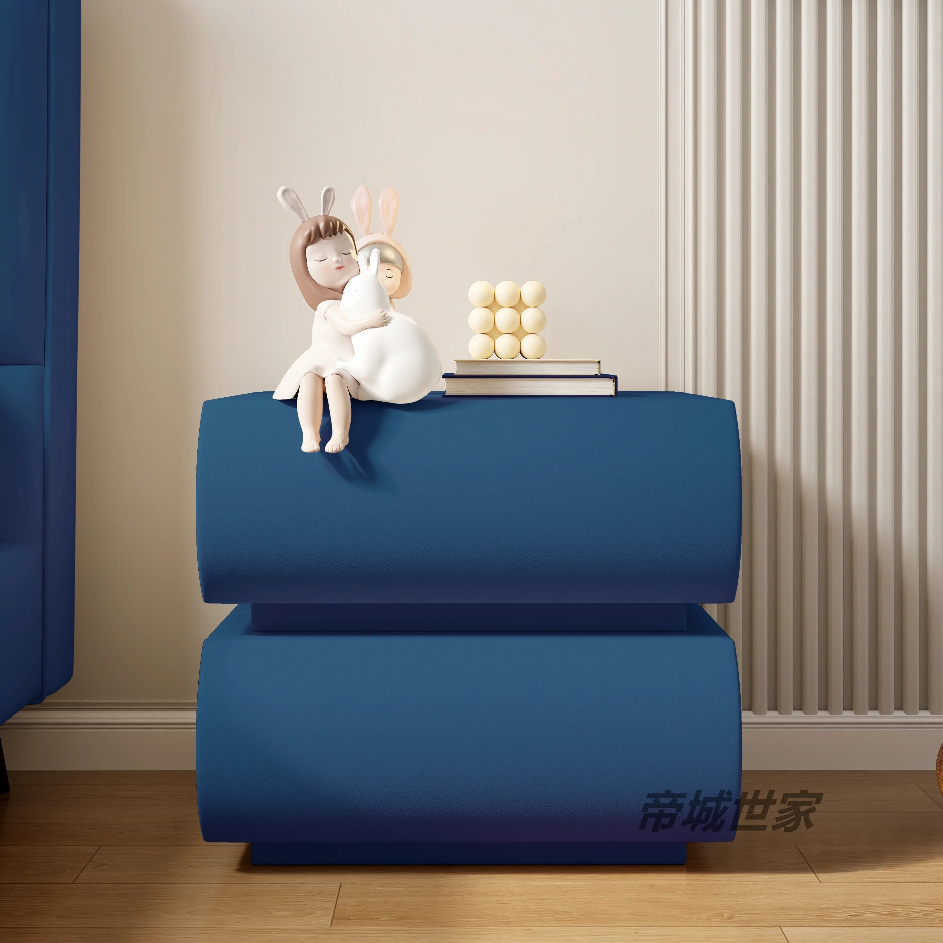 Luxury Modern Night Table Space Saving Minimalist Bedside Table Storage